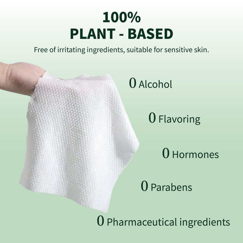 Tossoya Ultra-Gentle Antibacterial Wipes pack with natural plant extracts and 99.9% antibacterial efficacy.