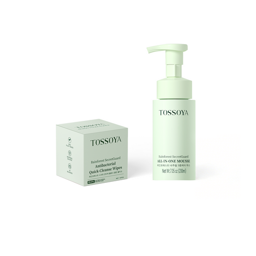 Tossoya™ Daily Essential Intimate Care Duo: Probiotic Mousse & Antibacterial Wipes