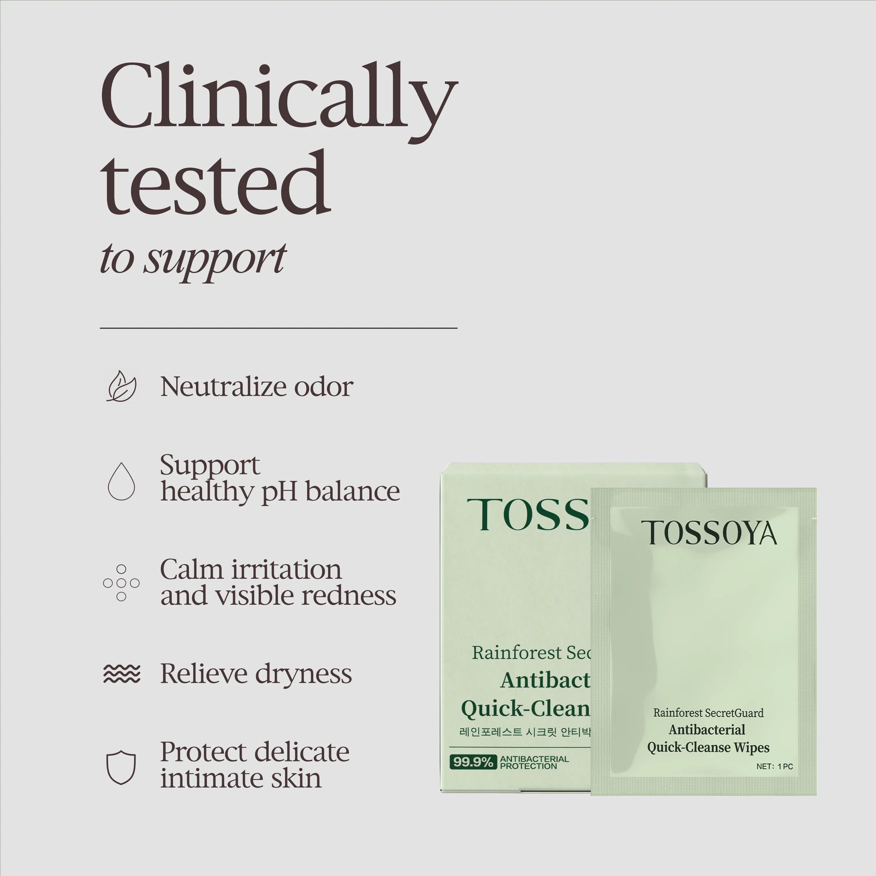 Alcohol free antibacterial wipes for daily use