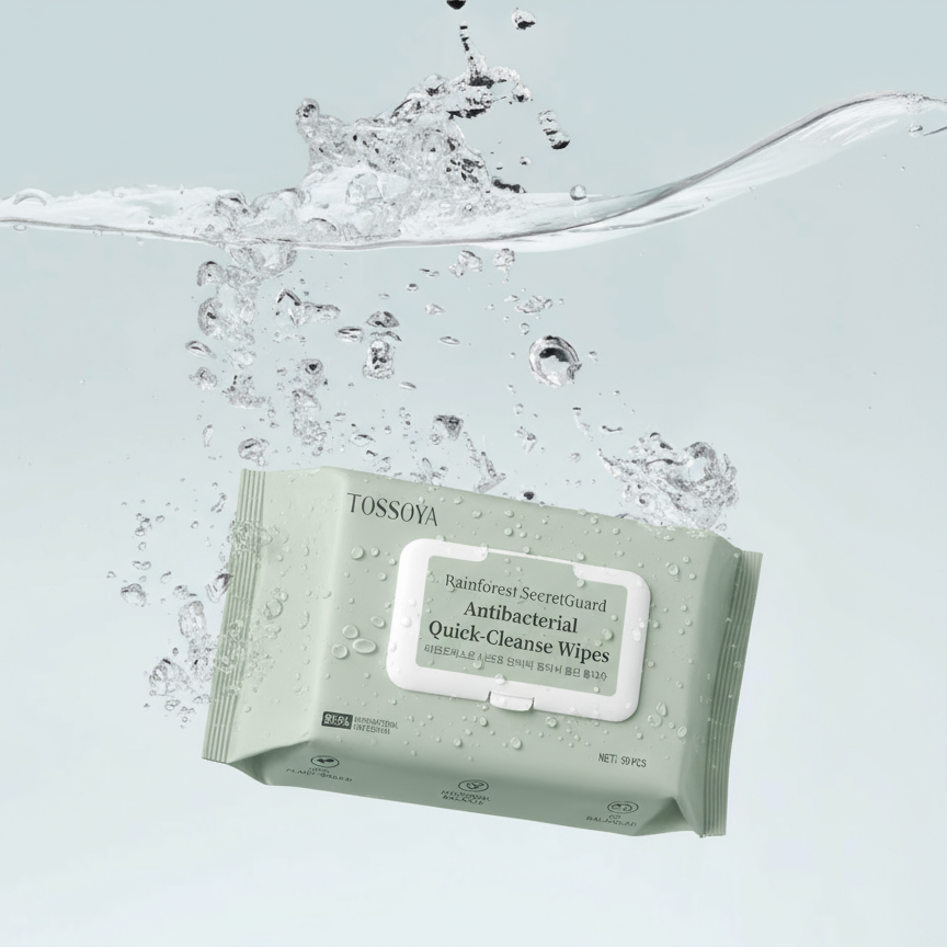 Tossoya™ Ultra-Gentle Antibacterial Quick-Dry Intimate Wipes (99.9% Efficacy, pH Balanced)